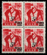 SAARLAND 1947 Nr 232ZII Postfrisch VIERERBLOCK X6D141E - Unused Stamps
