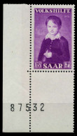 SAARLAND 1954 Nr 355 Postfrisch ECKE-ULI X79DF8A - Unused Stamps