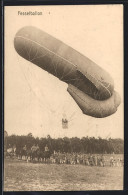 AK Fesselballon Mit Soldat Im Korb  - Globos