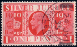 410 G-B 1935 One Penny Silver Jubilee (GB-33) - Used Stamps