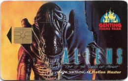 Malaysia - CITIFON (Chip) - Aliens Movie, Gem1A Symm. Black, 1996, 10RM, Used - Maleisië