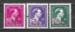 724R/T**  Leopold III Col Ouvert Surchargé -10% - Série Complète - MNH** - Vendu à 10% Du COB!!!! - 1946 -10%