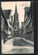 AK Ulm / Donau, Ansicht Der Walfischgasse Mit Blick Zum Münster  - Ulm