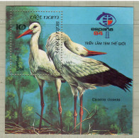 Vietnam 1984, Bird, Birds, M/S, MNH** - Ooievaars