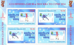 2024. Tajikistan, From Moscow'1980 To Sochi 2024 Olympics, 10y Of Sochi Olympics, 4v,  Mint/** - Tajikistan