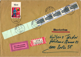 Berlin 794 RE 5 + 4 LF Auf Brief Als Mischfrankatur Portogerecht #JF064 - Andere & Zonder Classificatie