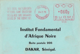 EMA Helsinki Helsingfors 1975 Delegation Des Societe Savantes - Social > Institut Fondamental Afrique Noire Dakar - Brieven En Documenten