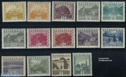 Austria 1929 Definitives, Views 14v, Unused (hinged), Religion - Sport - Transport - Various - Churches, Temples, Mosq.. - Unused Stamps