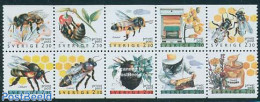 Sweden 1990 Bees 10v [++++], Mint NH, Nature - Bees - Insects - Unused Stamps