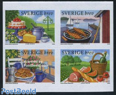 Sweden 2008 Picnic 4v S-a, Mint NH, Health - Nature - Transport - Bread & Baking - Food & Drink - Fish - Ships And Boats - Unused Stamps