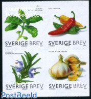 Sweden 2009 Herbs 4v S-a, Mint NH, Health - Nature - Food & Drink - Flowers & Plants - Unused Stamps