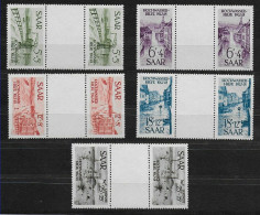 Saar: MiNr. 255-258 Zwischensteg, Postfrisch, ** - Unused Stamps