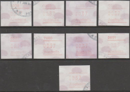AUSTRALIA - USED 1987 $3.33 Set Of Nine Echidna Paper Frama Labels - Gebruikt