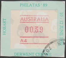 AUSTRALIA - USED 1989 39c Philatas '89 Frama On Paper - Gebruikt