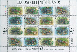 Cocos Islands 1992 SG265S Buff-banded Rail Sheet MNH - Cocos (Keeling) Islands