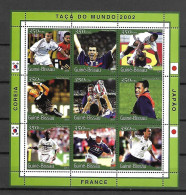 Guinea Bissau 2001 Soccer - Football World Cup - FRANCE Team Sheetlet MNH - 2002 – Corea Del Sur / Japón