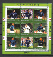 Guinea Bissau 2001 Soccer - Football World Cup - ITALY Team Sheetlet MNH - 2002 – Corea Del Sud / Giappone