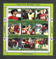 Guinea Bissau 2001 Soccer - Football World Cup - PORTUGAL Team Sheetlet MNH - 2002 – Corea Del Sud / Giappone