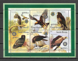 Guinea Bissau 2001 Birds - Raptors - ROTARY - LIONS Sheetlet MNH - Adler & Greifvögel