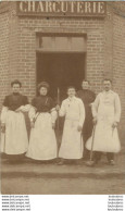 CARTE PHOTO CHARCUTERIE ENVOYEE DE GRANDVILLIERS  EN 1908 - Grandvilliers