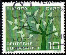 RFA Poste Obl Yv: 255 Mi:383 Europa Cept Arbre à 19 Feuilles (Belle Obl.mécanique) (Thème) - 1962