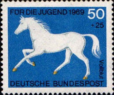 RFA Poste N** Yv: 444 Mi:581 Für Die Jugend Vollblut (Thème) - Horses
