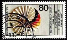 RFA Poste Obl Yv:1017 Mi:1185 10.Jahre BRD In Der UNO (Beau Cachet Rond) (Thème) - ONU