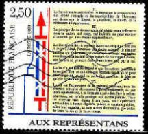 France Poste Obl Yv:2603 Mi:2736 Déclaration Des Droits De L'Homme Art.II (Lign.Ondulées) - Gebraucht