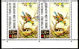 France Poste Obl Yv:2612a Mi:2748C Soierie De Lyon XVIIIe Siecle Paire (Beau Cachet Rond) Bord De Feuille - Gebraucht