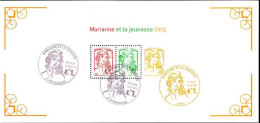 France Bloc Obl Yv:  82BS Mi: Marianne Et La Jeunesse 2013 (TB Cachet à Date) Fdc Wissembourg 15/7/2013 - Used