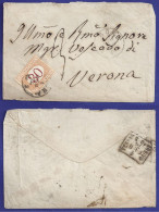 SP 5 - 01.02.1874 – REGNO V. E. II TASSATA DA ROMA PER VERONA. - Storia Postale