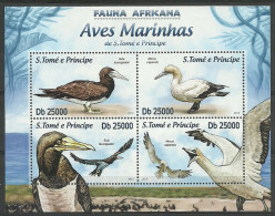 Sao Tome And Principe 2013 Mi Sheet 5100-5103 MNH  (LZS6 STPark5100-5103) - Marine Web-footed Birds