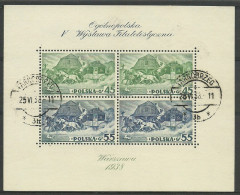 Poland 1938 Mi Block 5 Fi Block 5B Cancelled  (SZE4 PLDbl5bsq) - Paarden