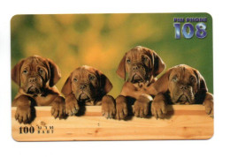 Chien Dog  Carte  PIN PHONE 108 Thaïlande  Card (A 244) - Thailand