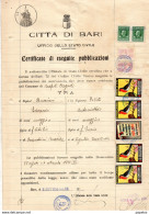 1938  COMUNE DI BARI  CON MARCHE COMUNALI - Revenue Stamps