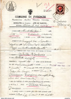 MUNICIPIO DI FIRENZE   CON MARCHE COMUNALI - Revenue Stamps