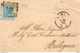 1876 LETTERA CON ANNULLO NUMERALE RIMINI - Storia Postale