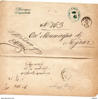 1872 LETTERA CON ANNULLO VERONA + S. GIOVANNI LUPATOTO  IN CORSIVO - Marcophilia