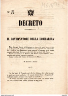 1856 MILANO - DECRETO CAMBIO MONETE - Decrees & Laws