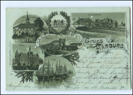 XX10510/ Hamburg Gruß Aus Harburg 1899 Litho AK - Harburg