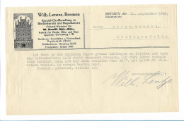 C4505/ Wilh. Lentze, Bremen Blechofenrohre  Großhandlung Brief 1925  - Andere & Zonder Classificatie