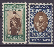 Egypt Egypte 1939 Mi. 258-59, 50 P & 1 £ König Faruk (o) - Used Stamps
