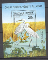 Hongrie   Yvert  BF  150    * *  TB   Oiseau Aigrette  - Blocks & Sheetlets