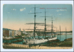 XX18093/ Stettin Australienfahrer Ladung Löschend  Segelschiff Pommern AK  - Pommern