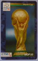 MACAU - Chip - CTM - Smart Card - Football World Cup 98 - WORLD CUP - Mint - Macau