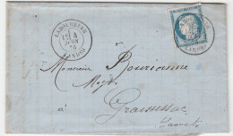 Lettre Avec  Cérès N°60 Labouheyre/ Landes,  1876 - 1871-1875 Cérès