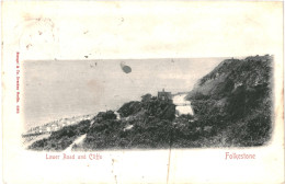 CPA Carte Postale  Royaume Uni Folkestone Lower Road And Cliffs 1902  VM82509 - Folkestone
