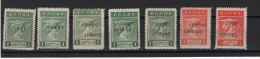 GREECE 1920 LEMNOS 7 MNH/MH/USED STAMPS WITH ERRORS ON OVERPRINTS - Lemnos