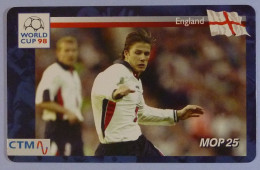 MACAU - Chip - CTM - Smart Card - ENGLAND - Football World Cup 98 - Mint - Macau