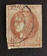 FRANCE CERES EMISSION DE BORDEAUX 40B SUPERBE REPORT 2 Obl CAD COTE +330€ - 1870 Bordeaux Printing